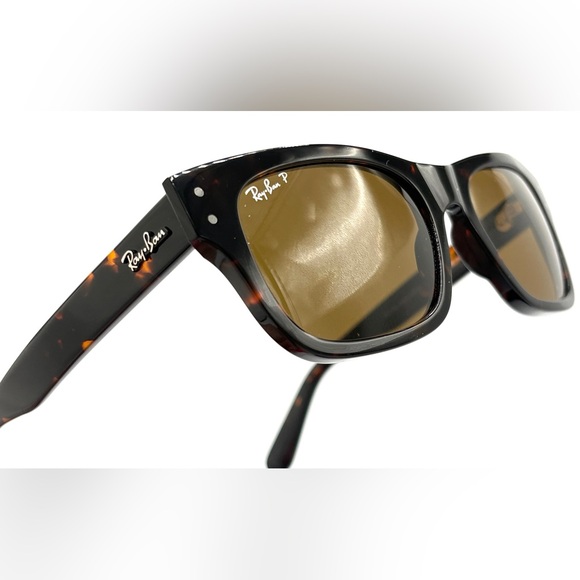 By Ray-Ban Tortoise RB2383 Polarized Sunglasses Brown Lens 2025 Mr Burbank - Picture 8 of 13